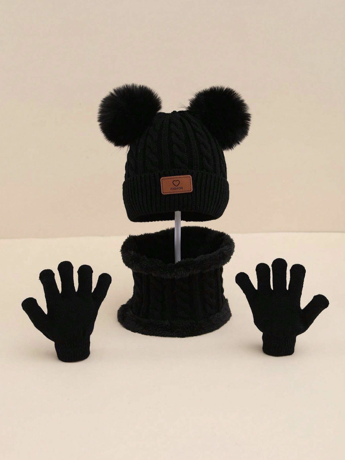 Mütze, Schal & Handschuhe Set für Kinder – Bild 15 | LuxeStyle