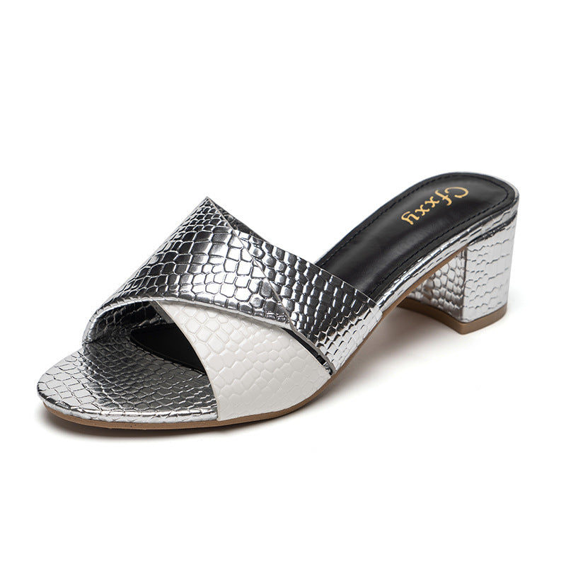 Hohe Sandalen mit 6-8 cm Absatz | LuxeStyle