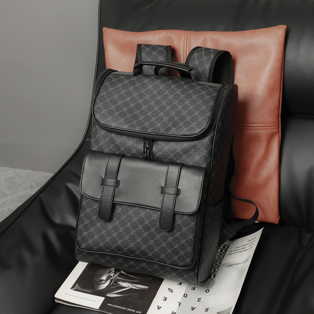 Grosses Casual-Rucksack mit PU-Leder und Buchstaben-Print – Bild 10 | LuxeStyle