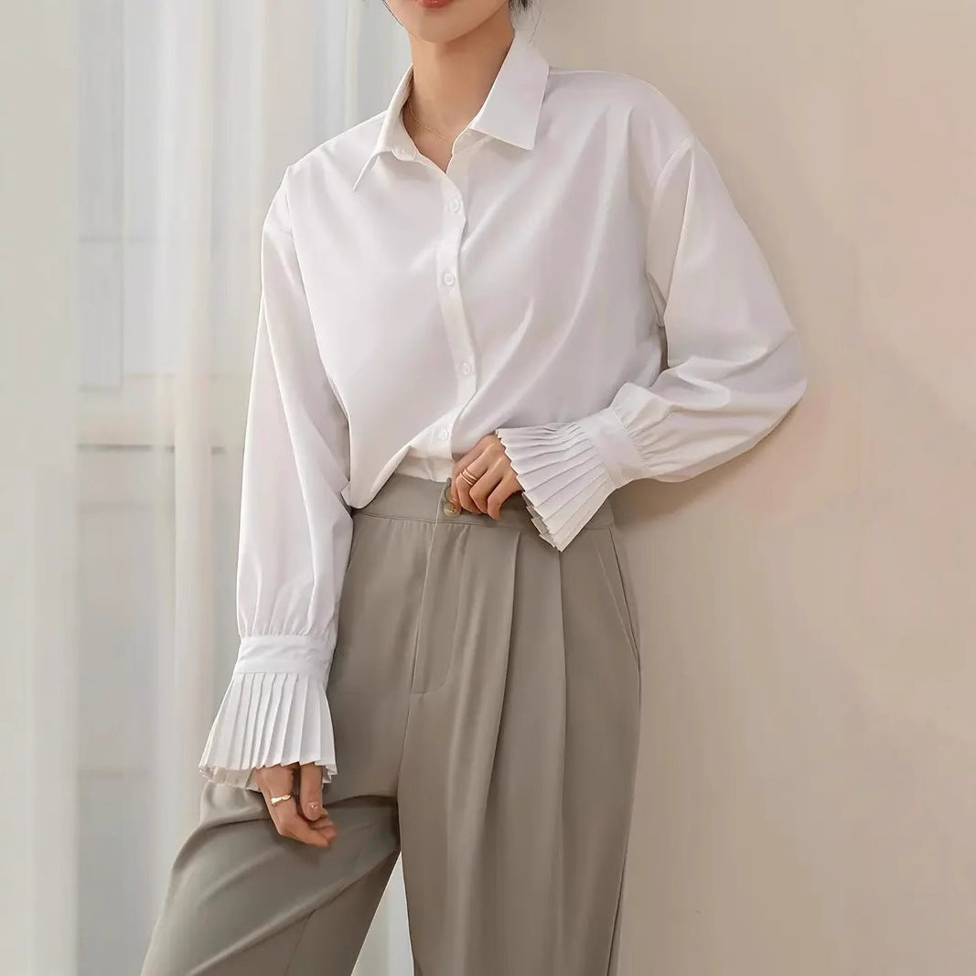 Langarmshirt mit Rüschenmanschetten – Bild 3 | LuxeStyle