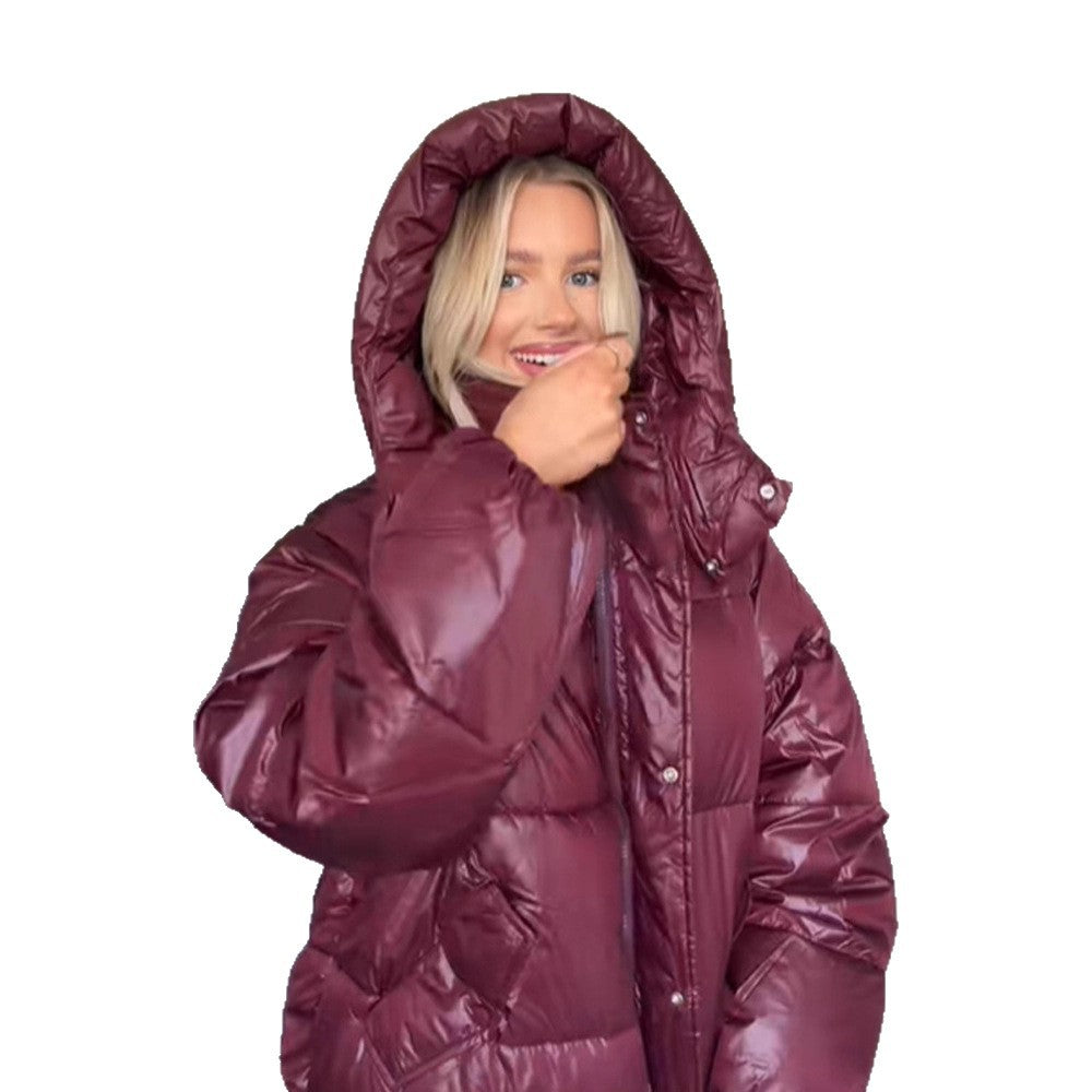 Gefütterte Kurzjacke mit Kapuze – Bild 2 | LuxeStyle