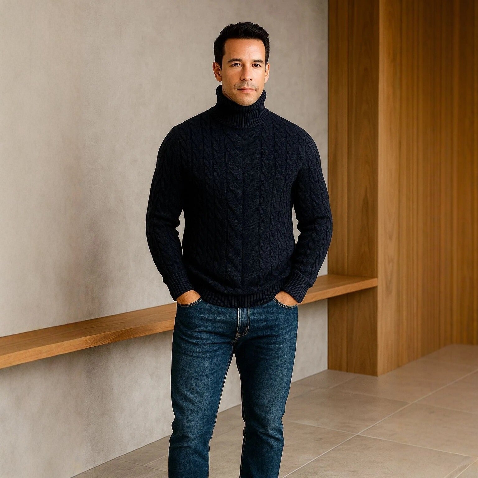 Herren Strickpulli Plusgrößen