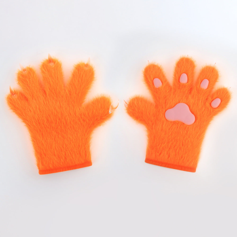 Katzenpfoten-Handschuhe Plüsch