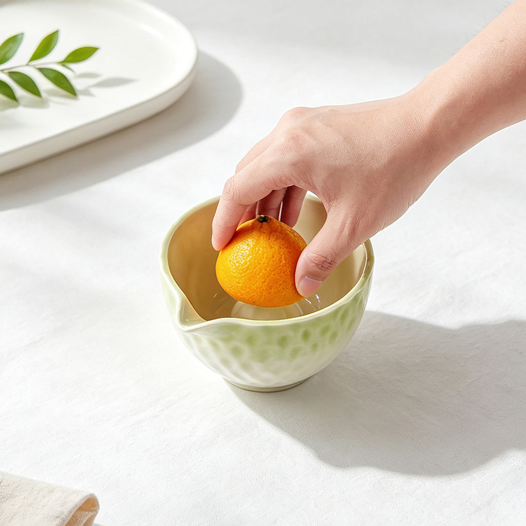 Keramik Matcha Schale mit Zitronenpresse – Bild 3 | LuxeStyle