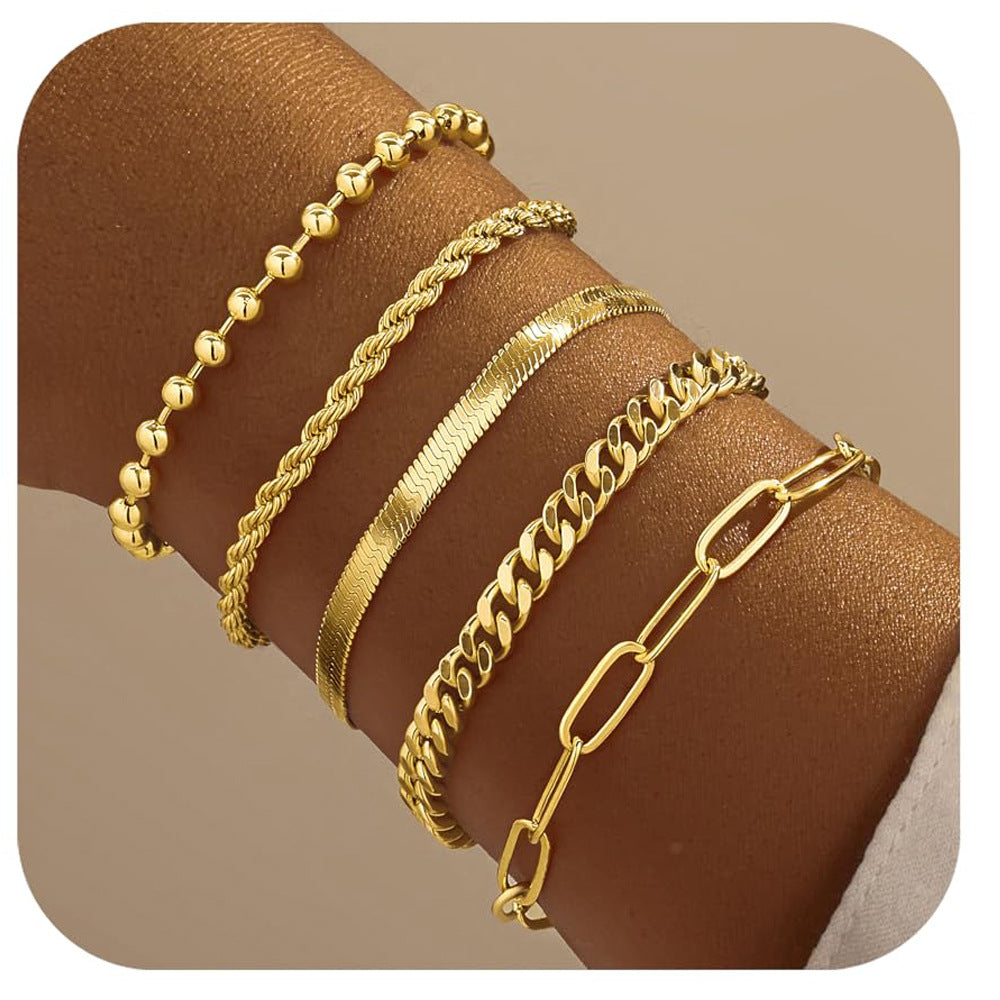 Goldarmbänder-Set | LuxeStyle