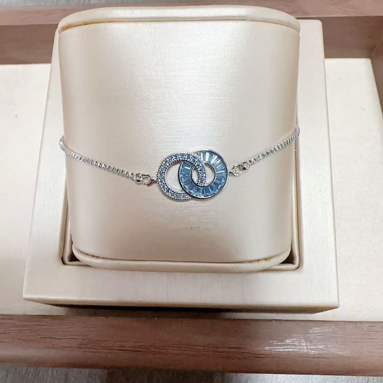 Kupfer-Armband mit Diamant-Kreis für Damen
