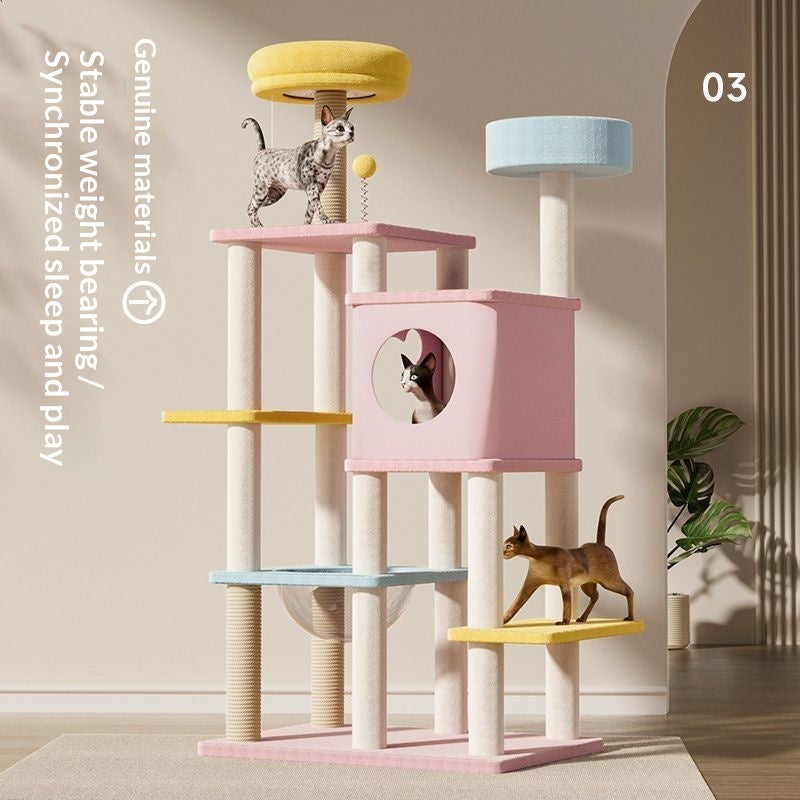 Macaron Katzenbaum MKL-3: Kletterturm & Bett