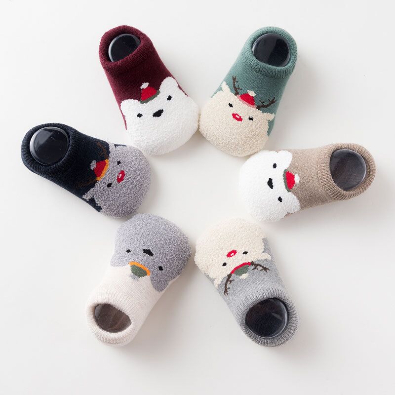 Kinderfußsocken mit Cartoon-Motiven