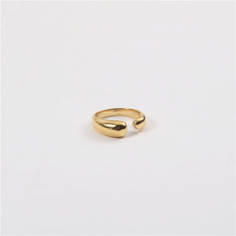 Titanstahl-Ring vergoldet, oval – Bild 5 | LuxeStyle