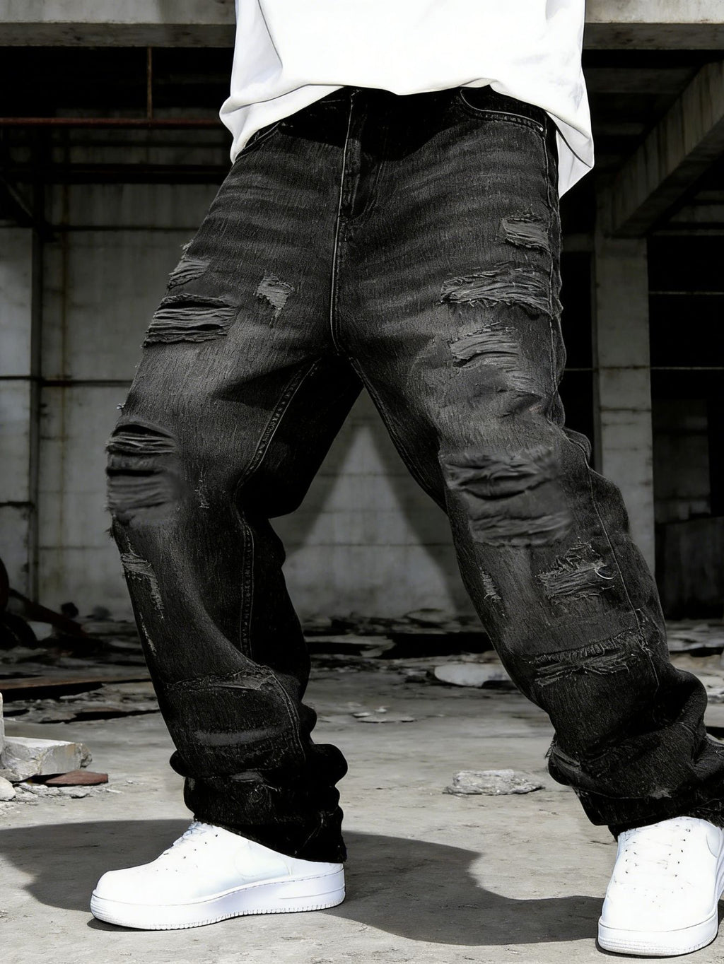 Retro-Casual-Hose mit Patchwork