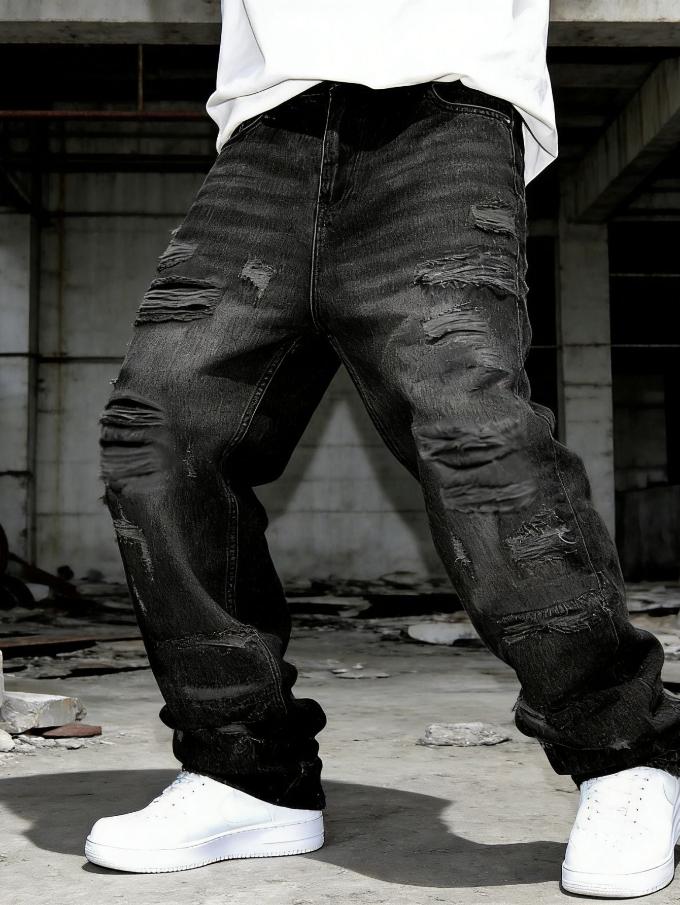 Retro-Casual-Hose mit Patchwork