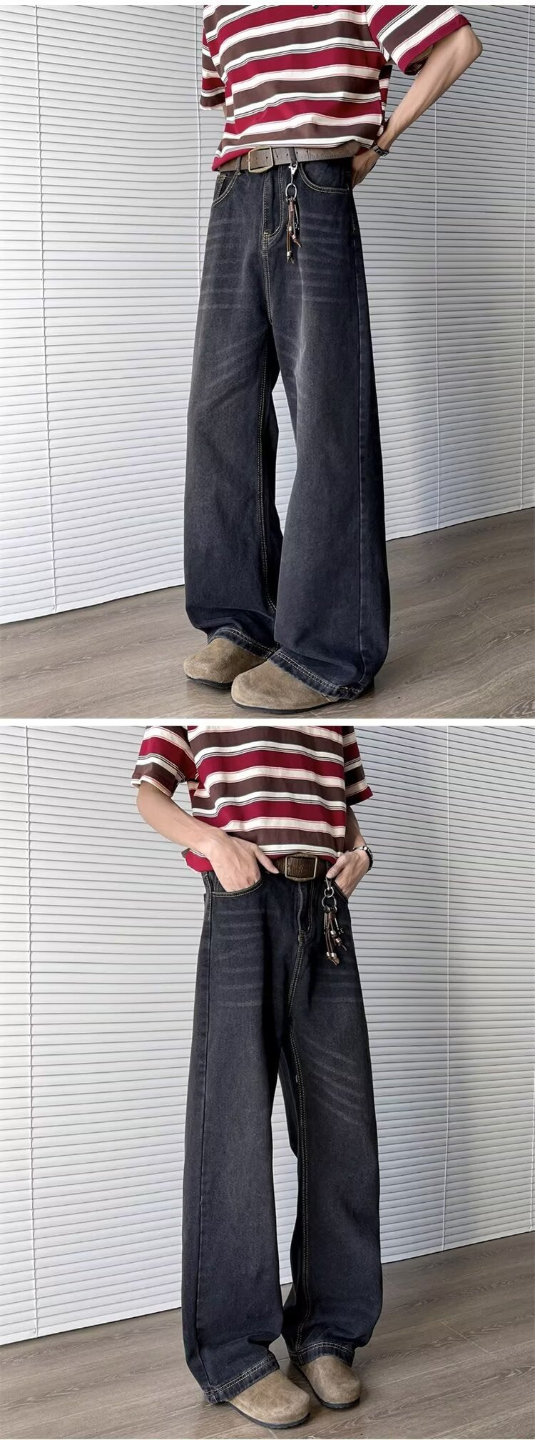 Loose Fit Straight Leg Jeans für Herren