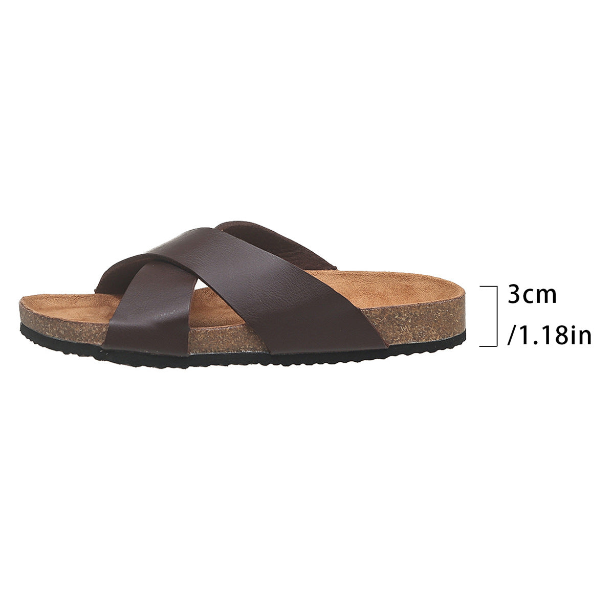 Herren Kork-Sandalen mit Kreuzriemen