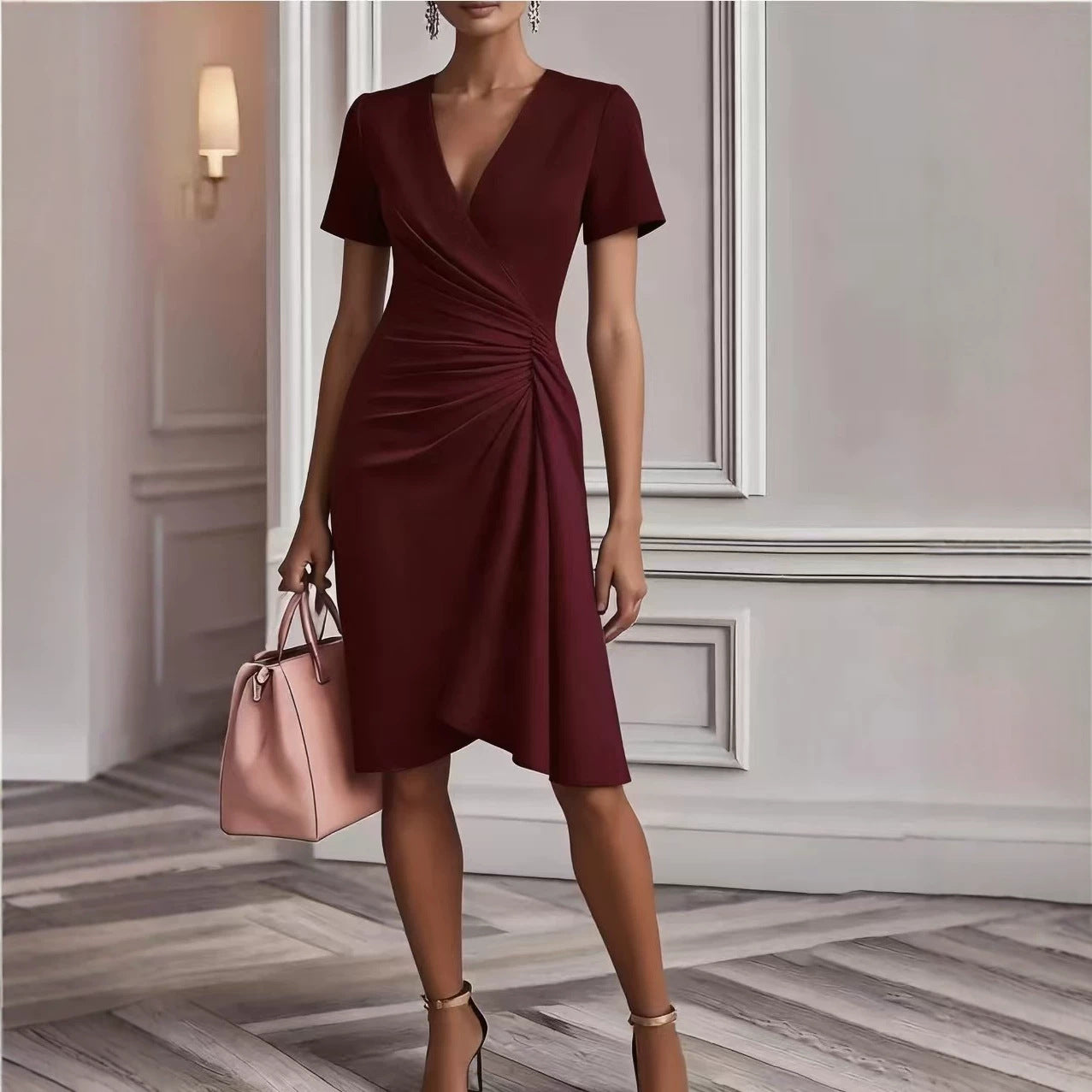 Elegantes Schlankheitskleid mit Langarm