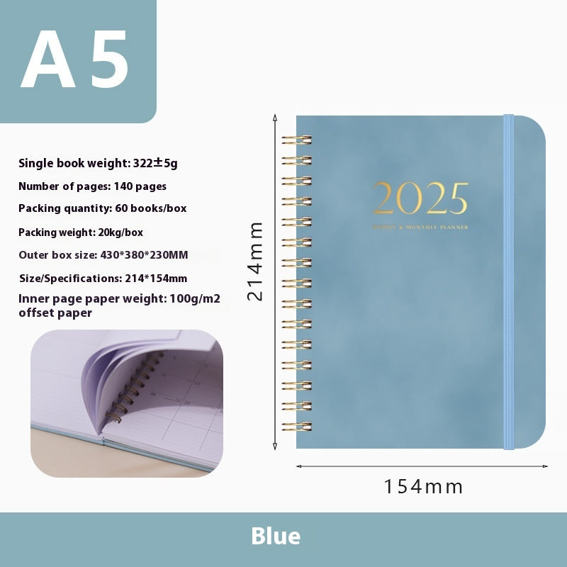Kunstleder-Notizbuch mit Metallspirale A5 – Bild 17 | LuxeStyle