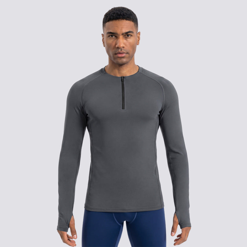 Herren Sportshirt Langarm mit Halbreissverschluss – Bild 6 | LuxeStyle