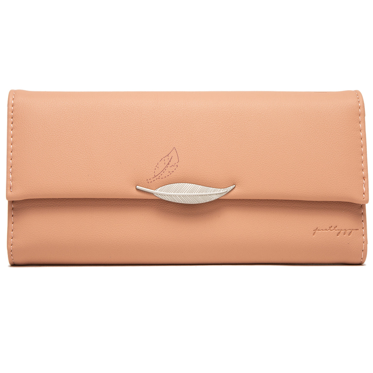 Orange Long Wallet aus PU-Leder | LuxeStyle