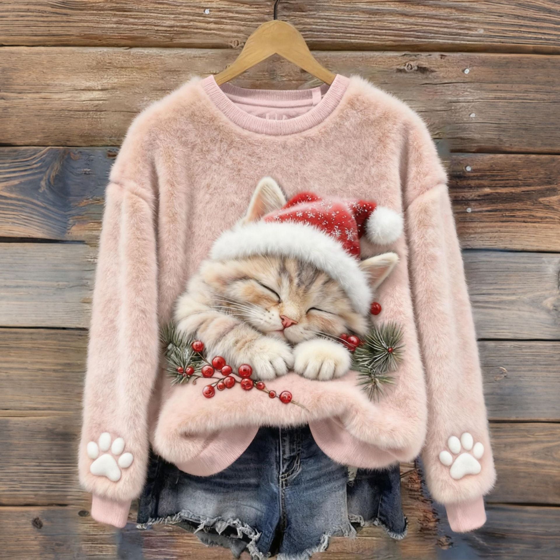 Weihnachts-Flanell-Hoodie