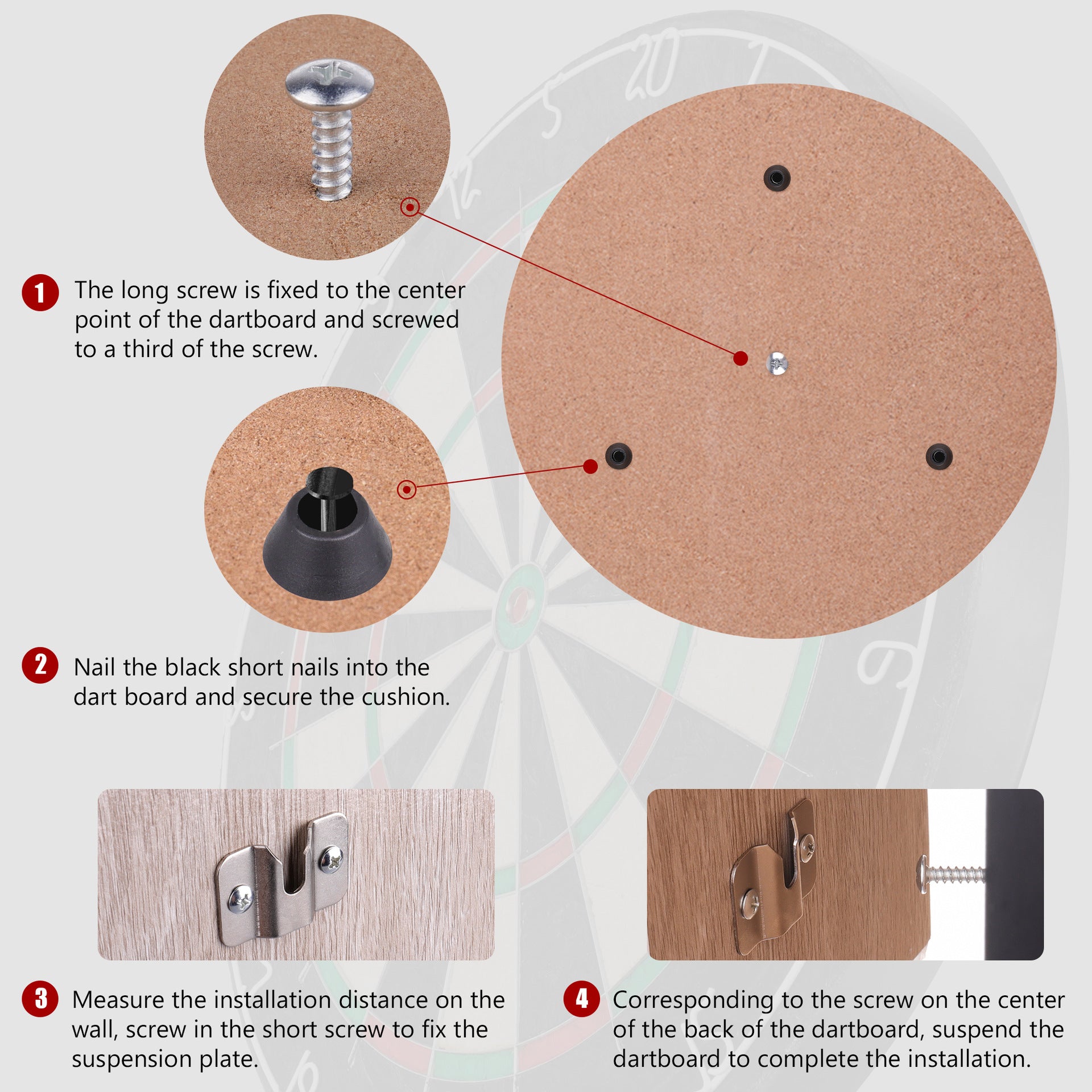 Dartboard Schlüsselanhänger Wandhaken