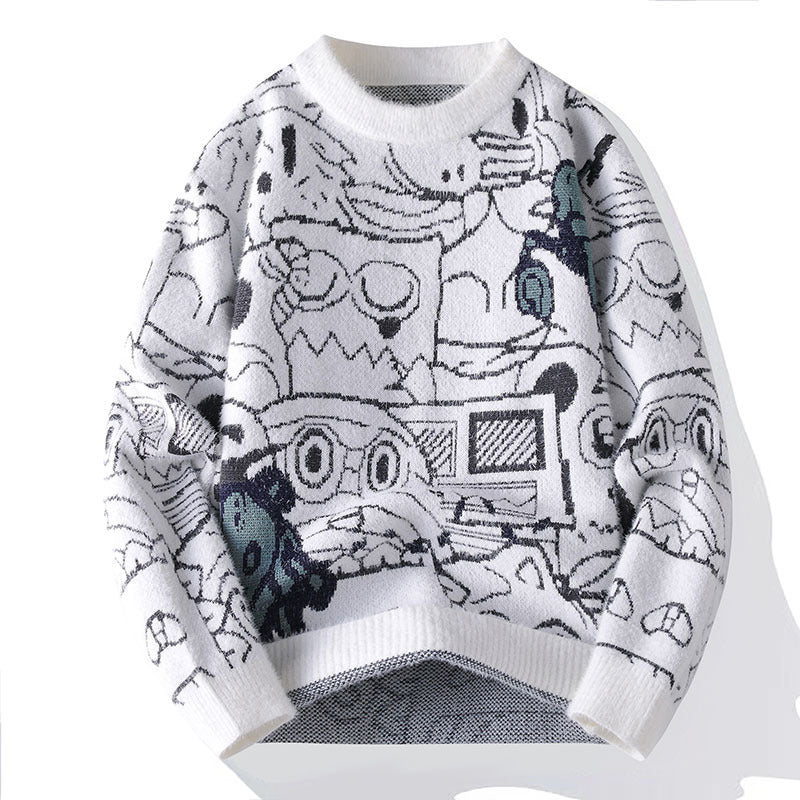 Herren Strickpullover mit Rundhalsausschnitt – Bild 2 | LuxeStyle