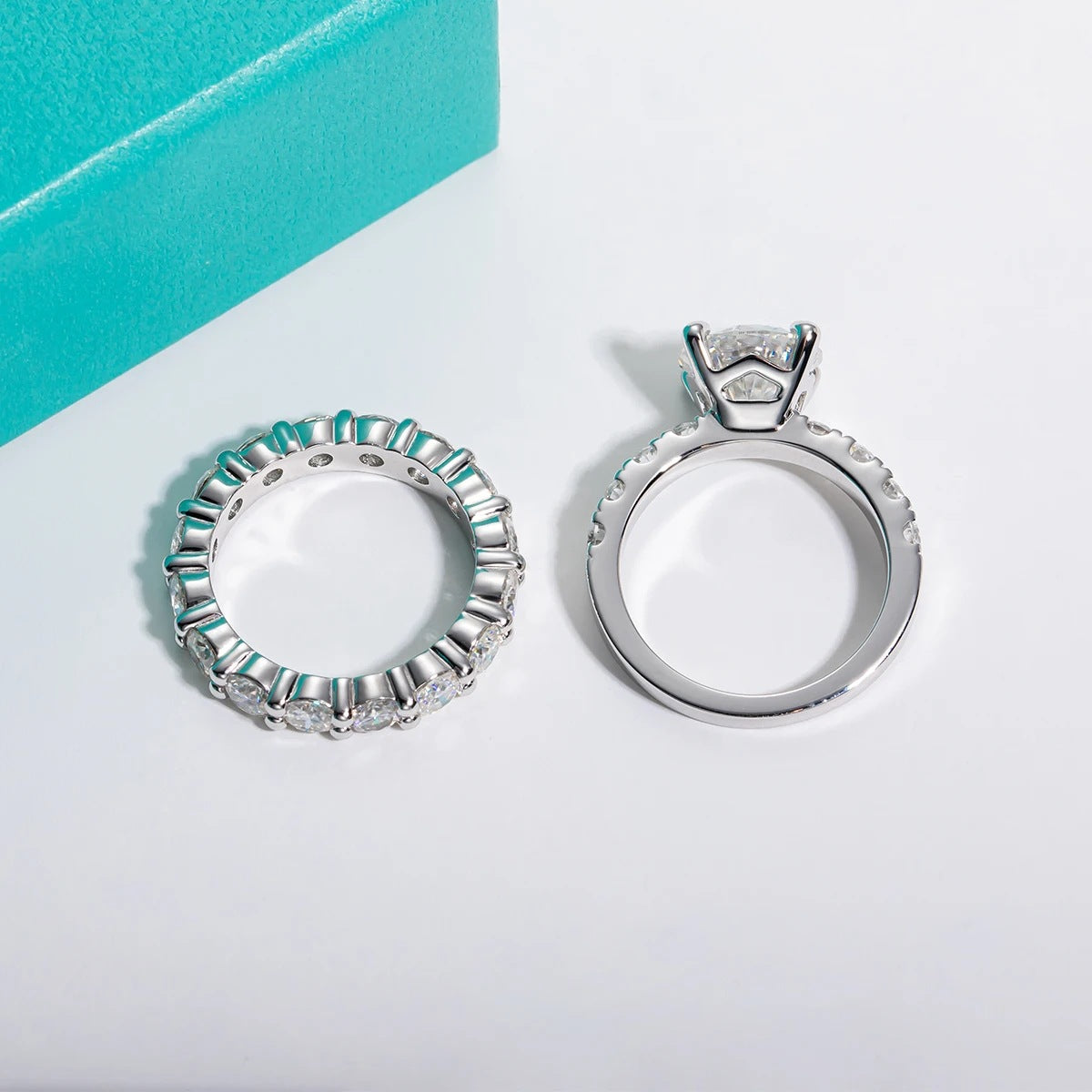3-Karat Moissanit-Ring mit Diamantfassung – Bild 7 | LuxeStyle