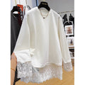 Spitzen-Langarmshirt aus Samt – Bild 3 | LuxeStyle