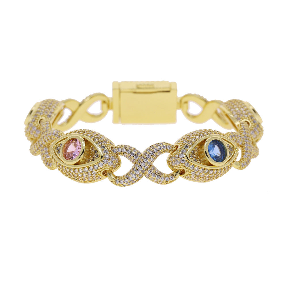 Hip‑Hop‑Armband mit farbigem Zirkon für Herren – Bild 4 | LuxeStyle