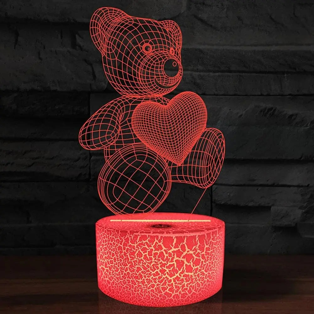 3D-Teddy-Nachtlampe mit Farbwechsel