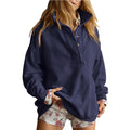 Lässiger Hoodie mit Knopfleiste