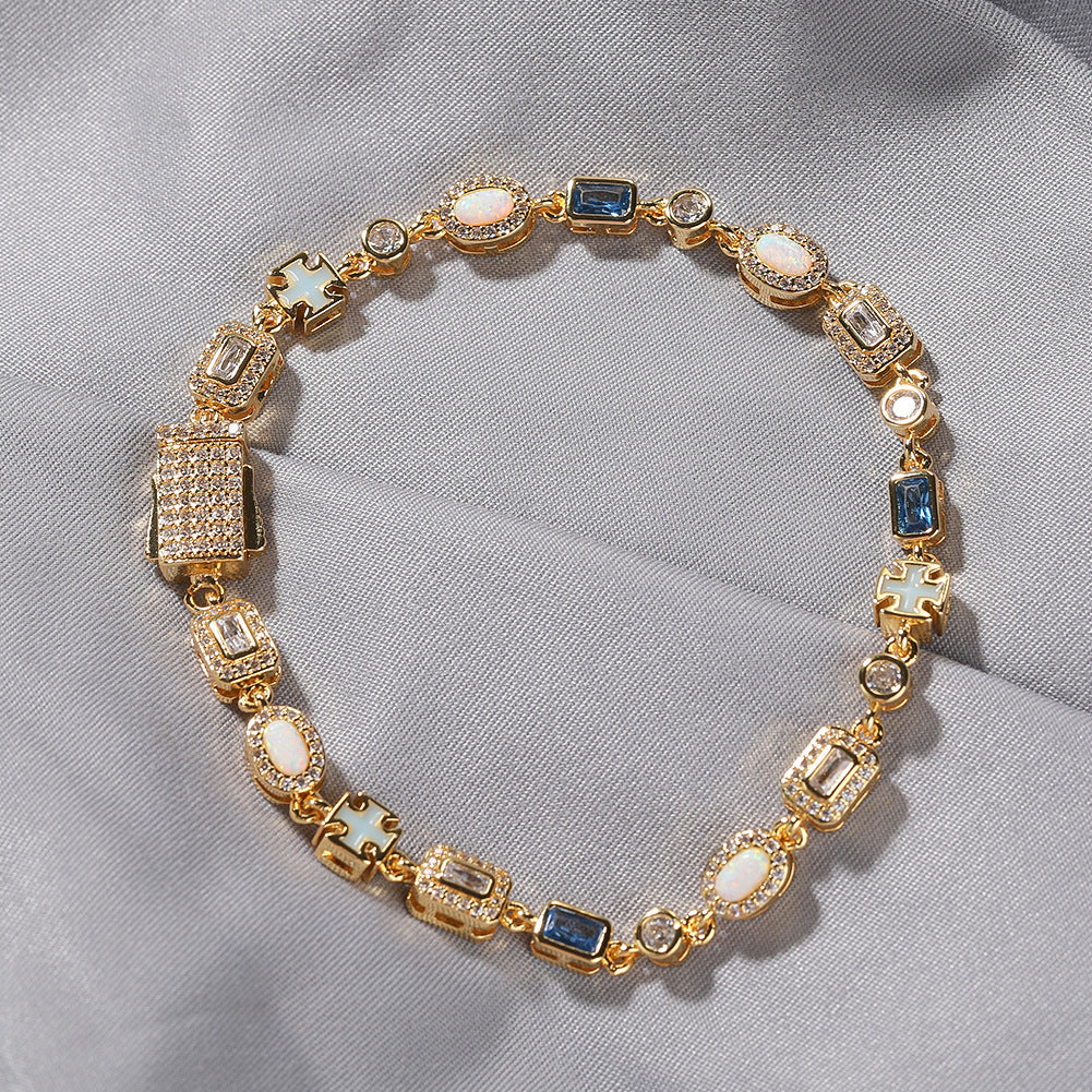 Luxuriöses 6 mm Blau‑Glasur‑Armband – Bild 3 | LuxeStyle