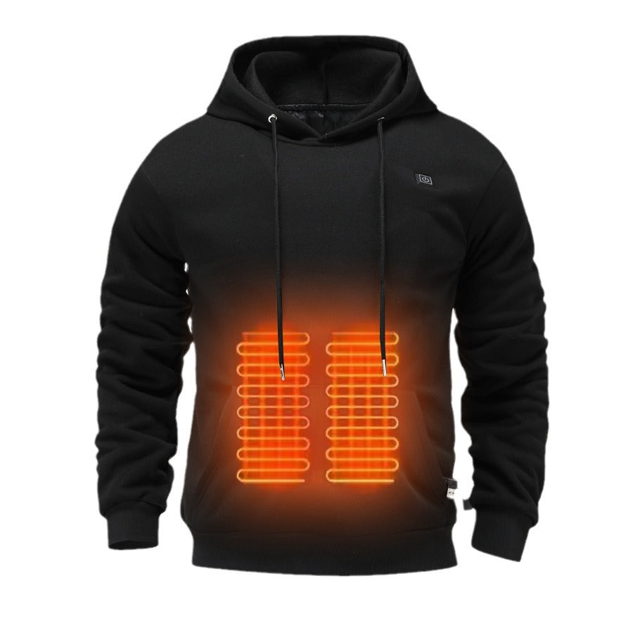 Herren Fleece-Hoodie mit integrierter Heizfunktion