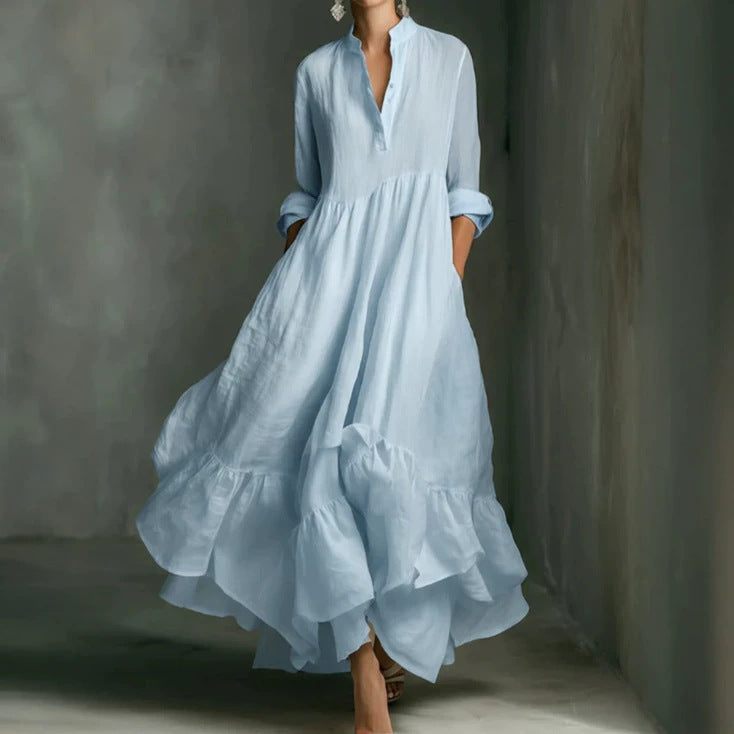 Elegantes A-Linien Swing-Kleid mit 3/4-Ärmeln – Bild 8 | LuxeStyle