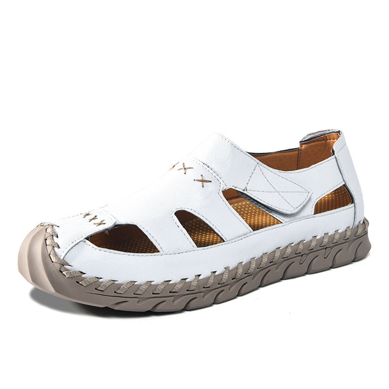 Handgenähte Casual Sandalen mit Klettverschluss – Bild 9 | LuxeStyle