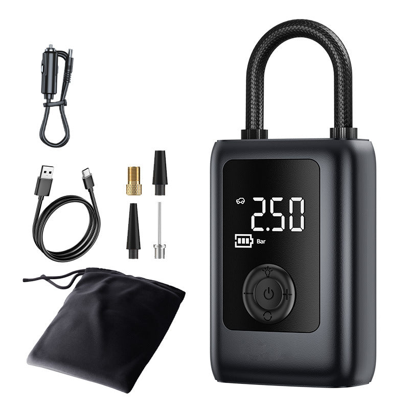 Tragbarer 12V Auto-Kompressor mit Licht