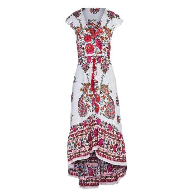 Boho Vintage Tie-Dye Minikleid