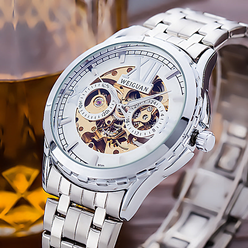 Mechanische Herrenuhr, wasserdicht, leuchtend – Bild 2 | LuxeStyle