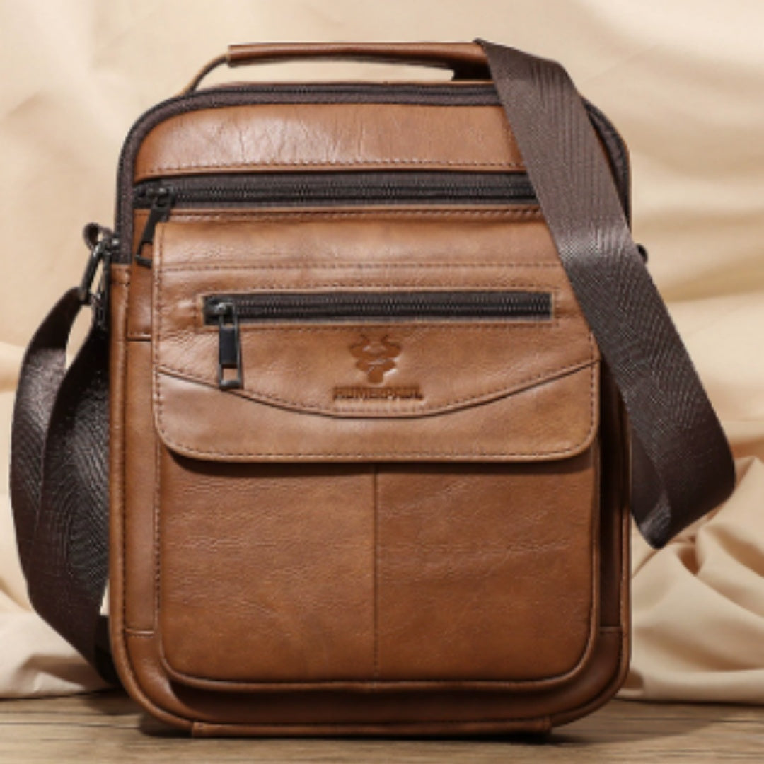 Crossbody Rucksack aus Vollnarbenleder – Ansicht 8