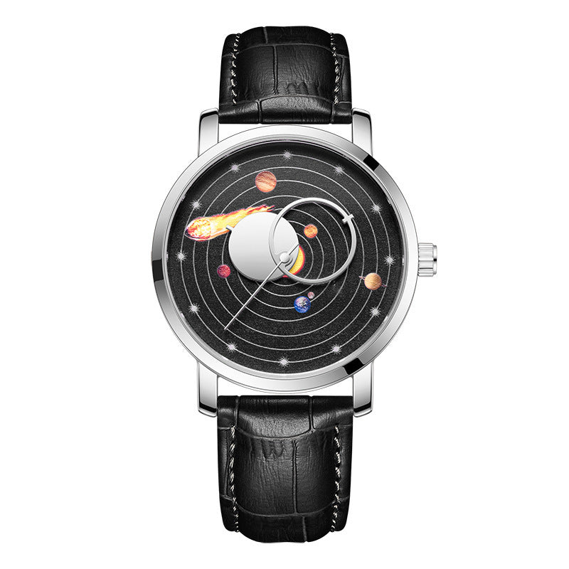 Klassische, schlichte Quarzuhr mit Lederarmband – Bild 6 | LuxeStyle