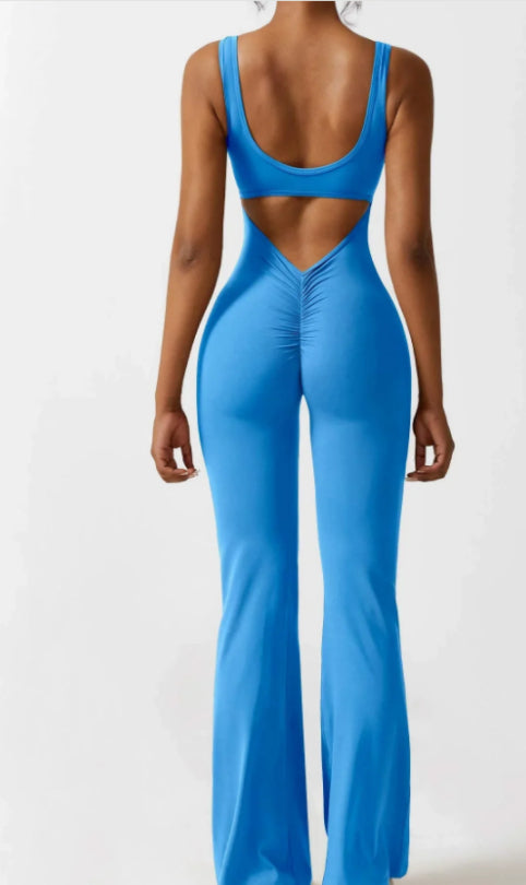 Nahtloser Yoga-Bodysuit mit Cut-Outs