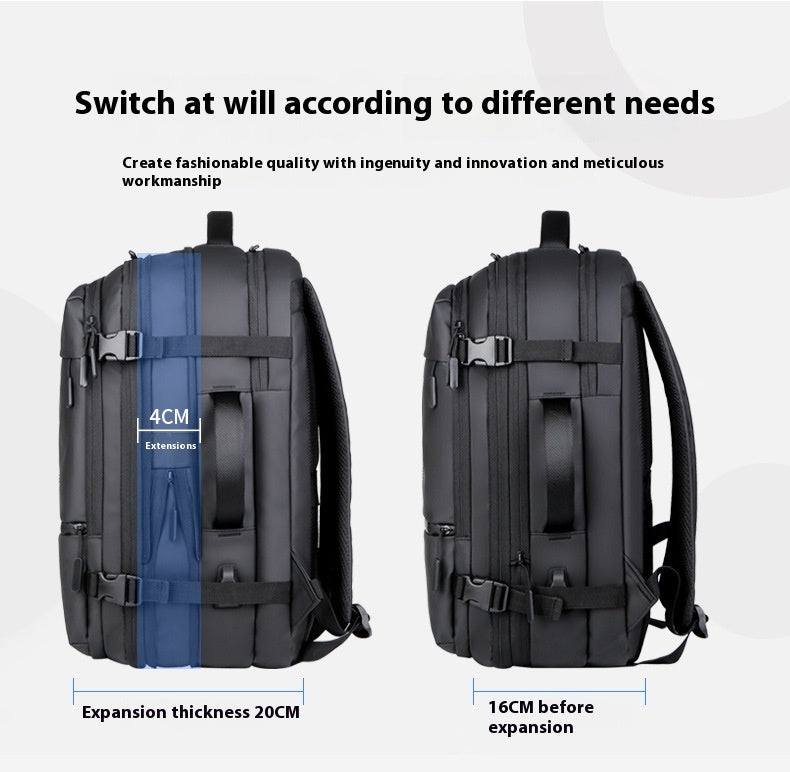 Wasserdichter, skalierbarer Reise-Rucksack – Bild 3 | LuxeStyle
