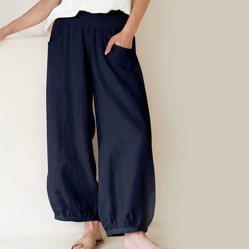 Leinenhose Loose Fit Cropped