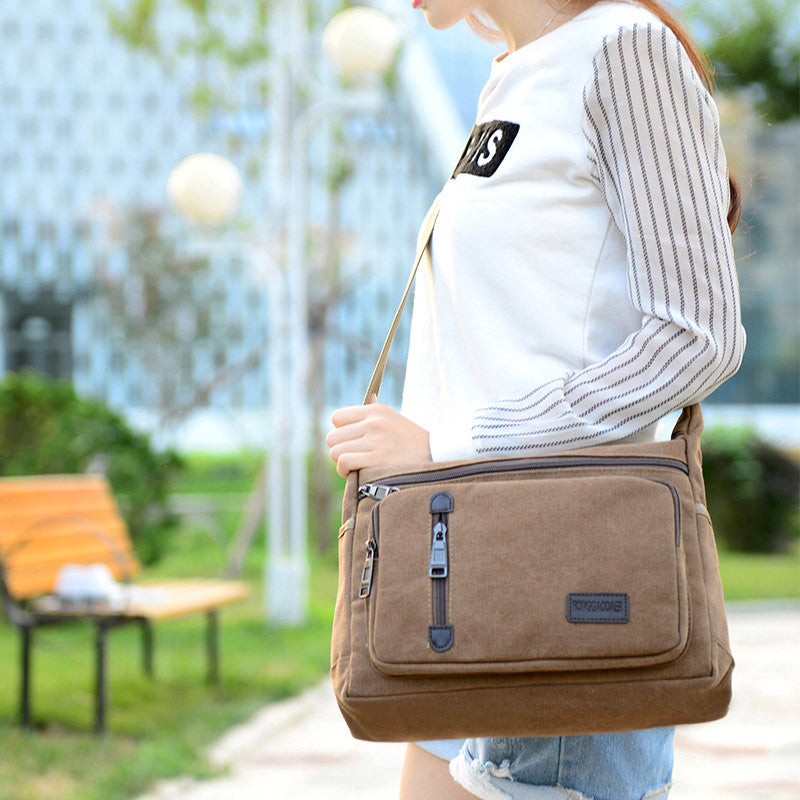 Herren-Umhängetasche aus robustem Canvas – Bild 3 | LuxeStyle