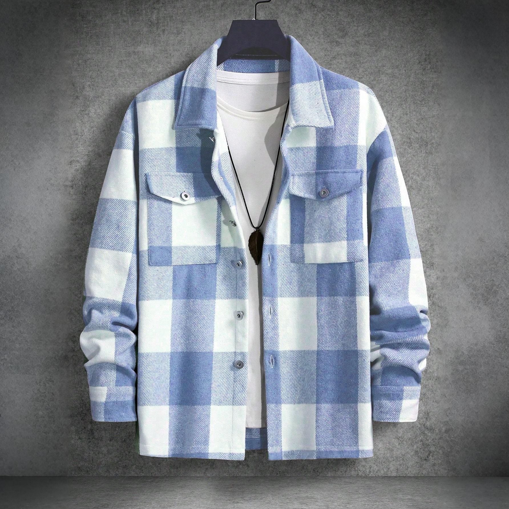 Freizeit Hemdjacke im Revers-Stil für Herren
