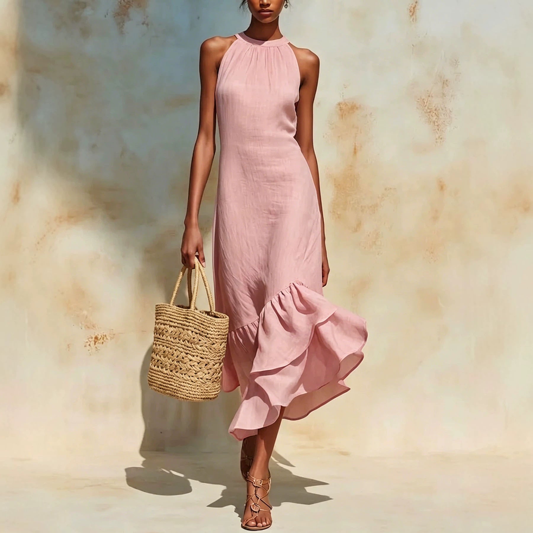Ruffles Fishtail-Kleid