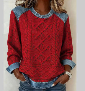 Damen-Top mit 3D-Druckmuster