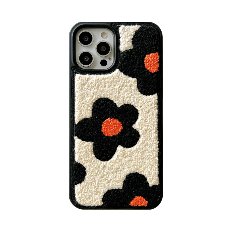 Plüschblumen Handyhülle für iPhone