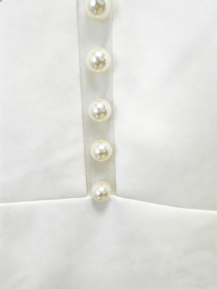 Blazer mit Perlen & Schlaghose 2-teiliges Set