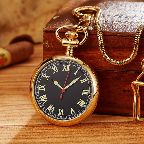 Antike Taschenuhr mit Quarz-Uhrwerk – Ansicht 2