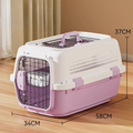 Transportbox für Hund und Katze grau