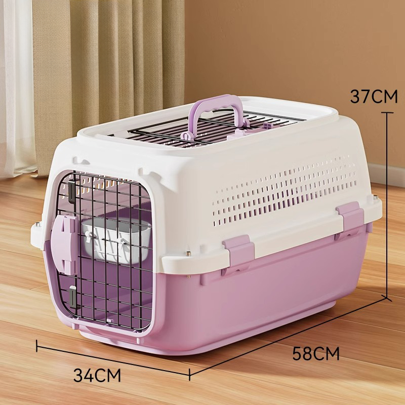 Transportbox für Hund und Katze grau